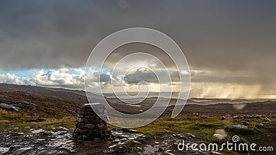 Panoramic views from the top of Bealach na BÃ  Stock Photo